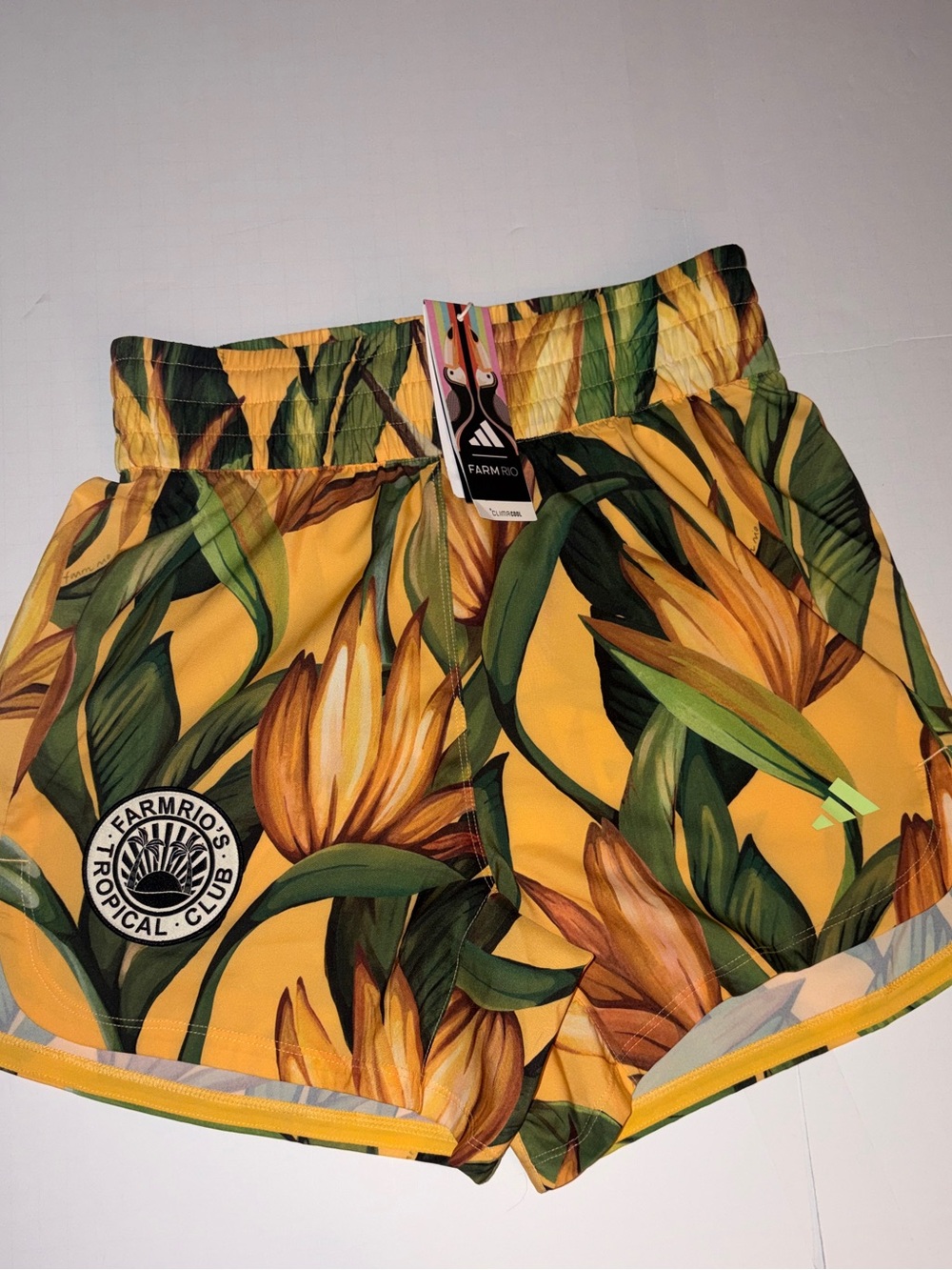 FARM Rio X Addias Pacer Shorts Small NWT - Picture 3 of 16